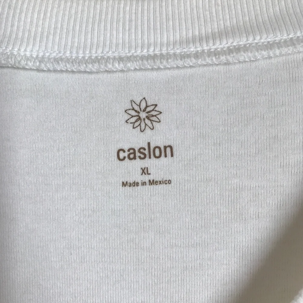 CASLON WHITE COTTON TEE SHIRT NWOT - Picture 3 of 5